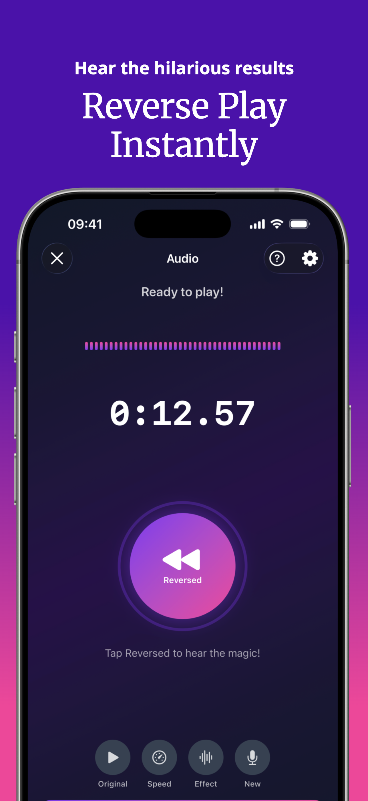 Reversed playback in SupaFlip with speed and effect controls